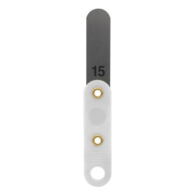 Feeler gauge 0,15 mm with plastic handle (white)